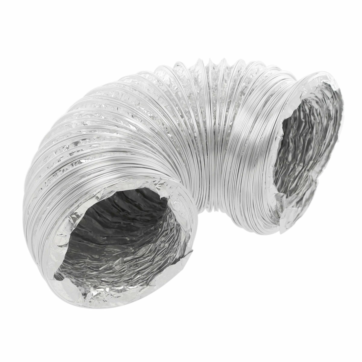 69033 - Genuine OEM 4" x 8' Universal Dryer Venting Kit - Eastman Flexible Aluminum Foil Dryer Vent with Worm Gear Clamps